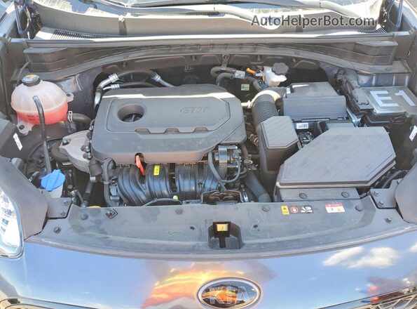 KNDP63AC6M7940775 2021 KIA SPORTAGE Blue Вид підкапотного простору
