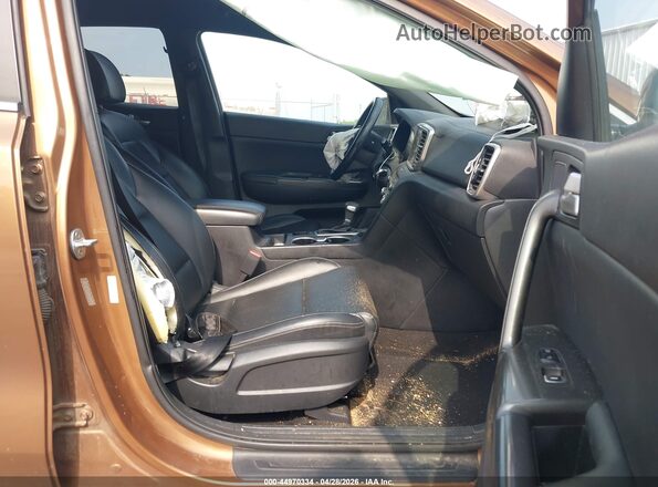 KNDP63AC7M7922768 2021 KIA SPORTAGE Brown Widok wnętrza z przodu