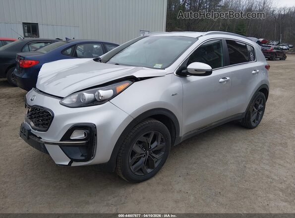 KNDP6CAC5M7849402 2021 KIA SPORTAGE Silver წინა მარცხენა ხედი სამი მეოთხედიდან
