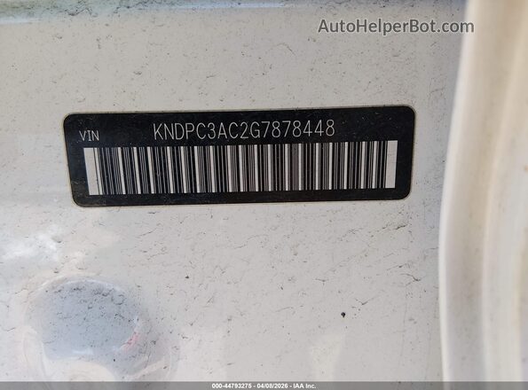 KNDPC3AC2G7878448 2016 KIA SPORTAGE White Շարժիչի բաժամունքի տեսք