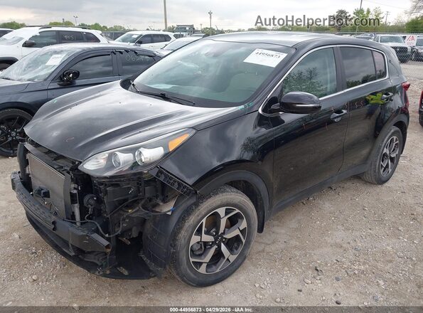 KNDPM3AC0M7920303 2021 KIA SPORTAGE Black Առջևի ձախ երեք քառորդ տեսարան