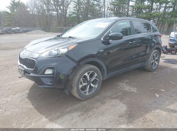 KNDPMCAC5N7979302 2022 KIA SPORTAGE Black წინა მარცხენა ხედი სამი მეოთხედიდან