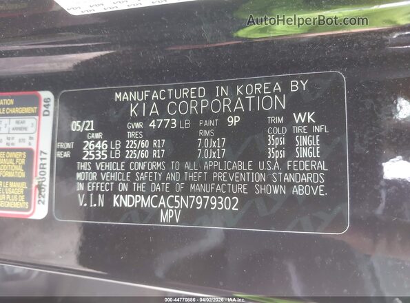 KNDPMCAC5N7979302 2022 KIA SPORTAGE Black ძრავის განყოფილების ხედი