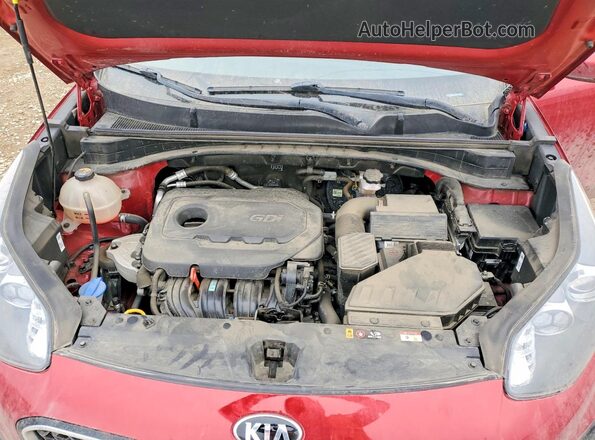 KNDPMCAC6M7886299 2021 KIA SPORTAGE Red Widok komory silnika