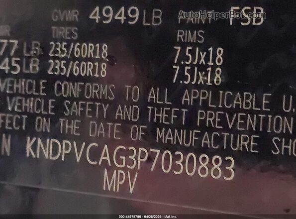 KNDPVCAG3P7030883 2023 KIA SPORTAGE HYBRID Black Engine compartment view