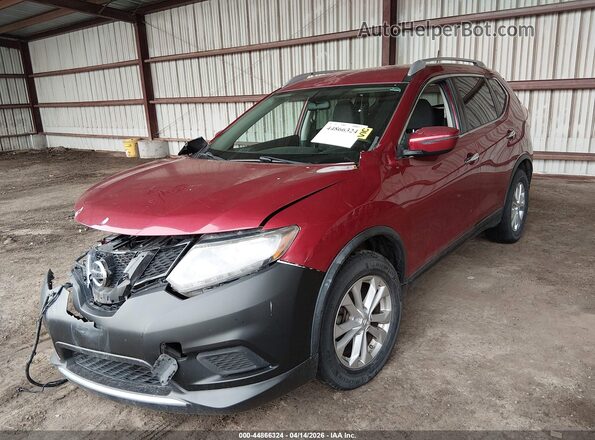 KNMAT2MT2GP650624 2016 NISSAN ROGUE Red Передня ліва чверть