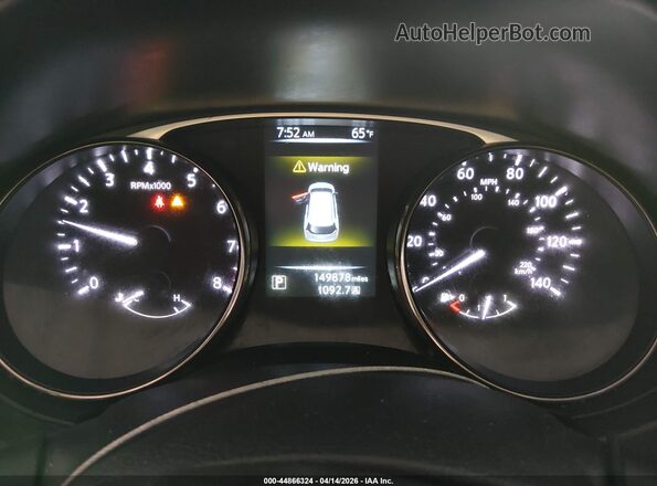 KNMAT2MT2GP650624 2016 NISSAN ROGUE Red Вид задніх сидінь