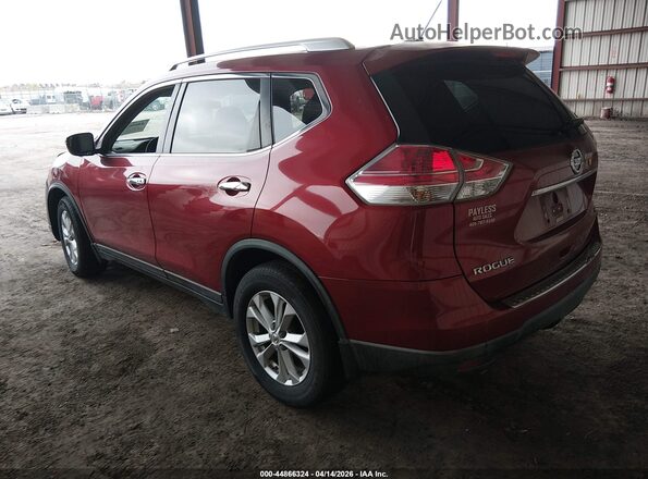 KNMAT2MT2GP650624 2016 NISSAN ROGUE Red Задня ліва чверть