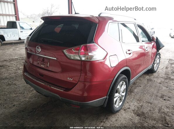 KNMAT2MT2GP650624 2016 NISSAN ROGUE Red Задня права чверть