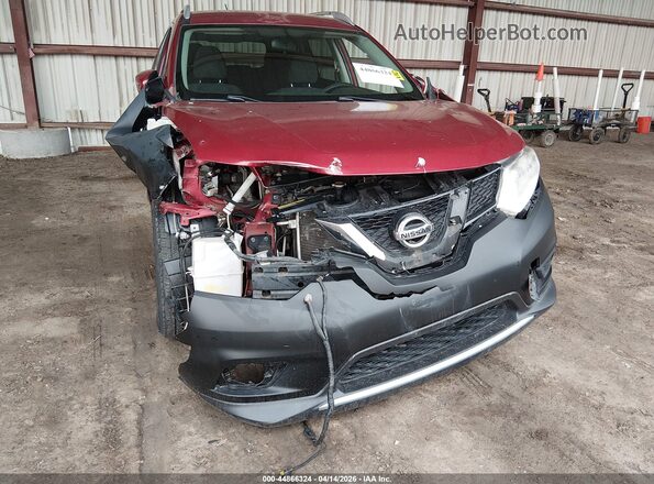 KNMAT2MT2GP650624 2016 NISSAN ROGUE Red Вид спереду