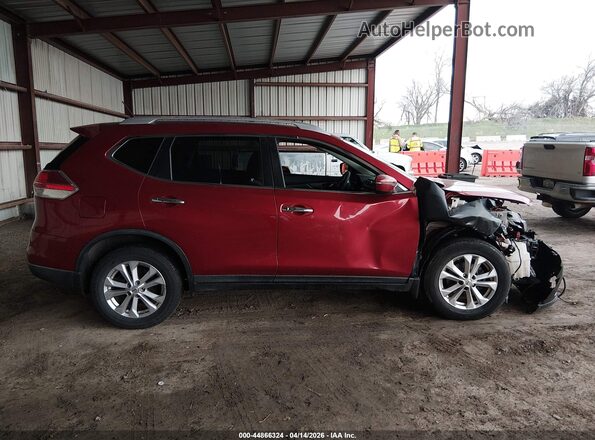 KNMAT2MT2GP650624 2016 NISSAN ROGUE Red Вид задньої частини салону