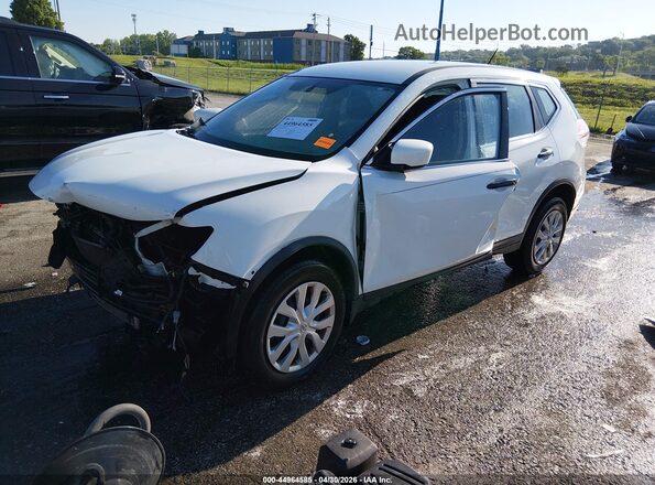 KNMAT2MT3GP593706 2016 NISSAN ROGUE White წინა მარცხენა ხედი სამი მეოთხედიდან
