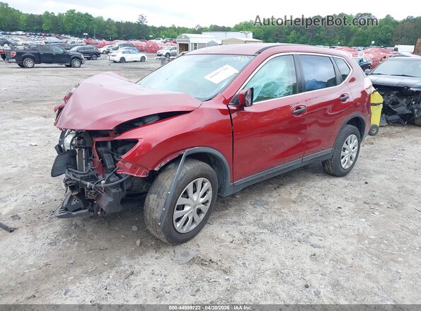 KNMAT2MT5GP626480 2016 NISSAN ROGUE Red Front left