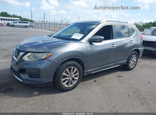 KNMAT2MT9JP571085 2018 NISSAN ROGUE Gray Առջևի ձախ երեք քառորդ տեսարան