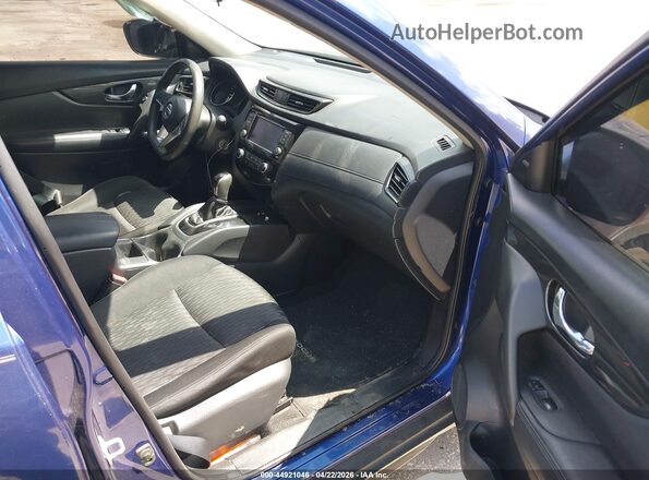 KNMAT2MT9JP597895 2018 NISSAN ROGUE Blue წინა სალონის ხედი