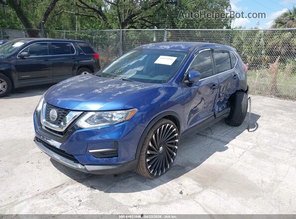 KNMAT2MT9JP597895 2018 NISSAN ROGUE Blue წინა მარცხენა ხედი სამი მეოთხედიდან