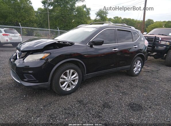 KNMAT2MTXGP628760 2016 NISSAN ROGUE Black Przód lewy