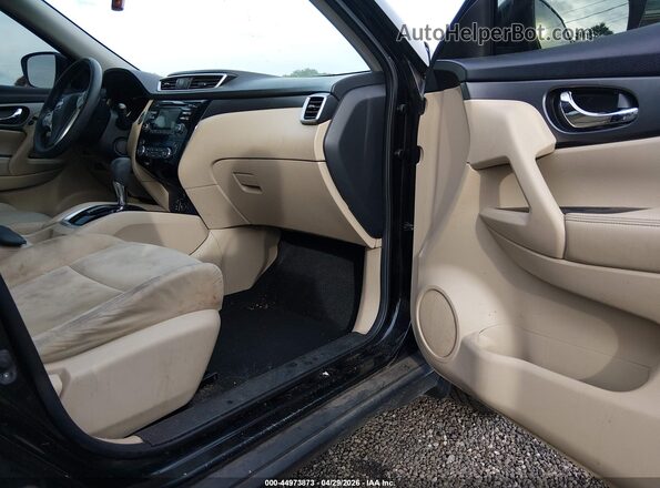 KNMAT2MTXGP628760 2016 NISSAN ROGUE Black Widok wnętrza z przodu