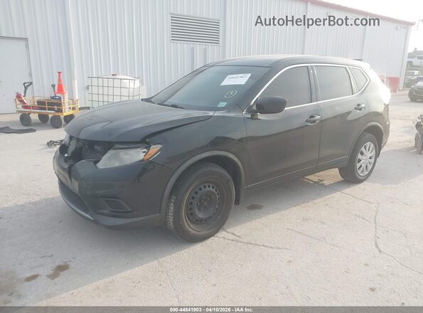 KNMAT2MV0GP638506 2016 NISSAN ROGUE Black Առջևի ձախ երեք քառորդ տեսարան