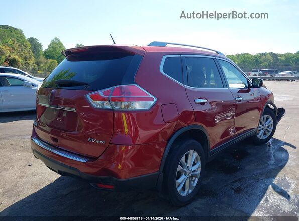 KNMAT2MV1GP600475 2016 NISSAN ROGUE Red Rear right