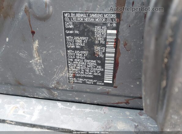 KNMAT2MV1KP505990 2019 NISSAN ROGUE Gray 