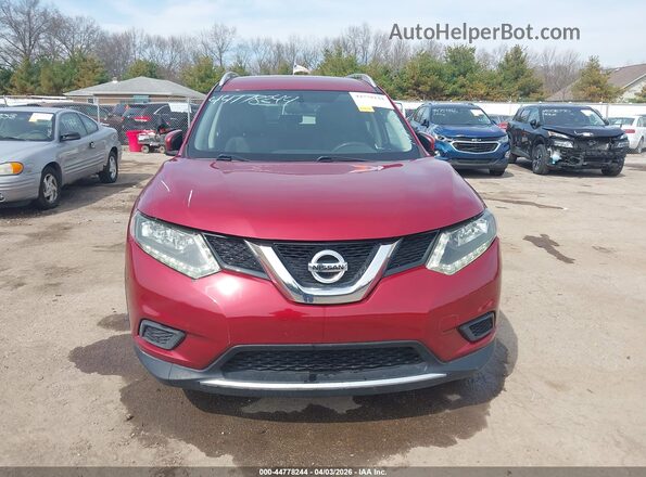 KNMAT2MV3GP636491 2016 NISSAN ROGUE Red Instrument cluster view