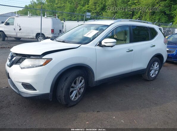 KNMAT2MV4GP617268 2016 NISSAN ROGUE White Առջևի ձախ երեք քառորդ տեսարան