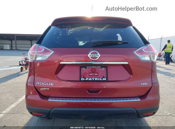 KNMAT2MV4GP629419 2016 NISSAN ROGUE Red 