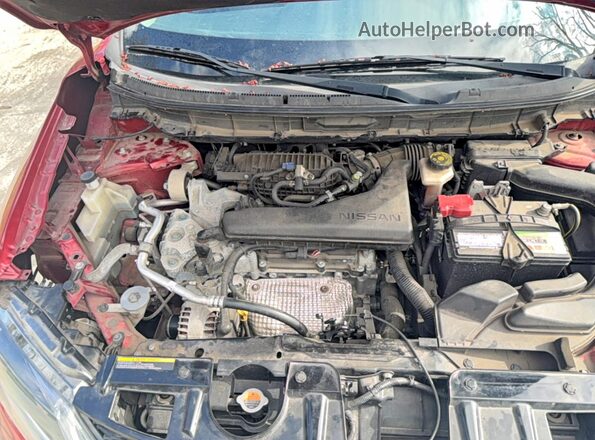 KNMAT2MV5GP690360 2016 NISSAN ROGUE Красный Вид салона спереди