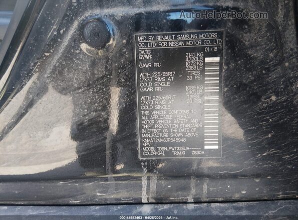KNMAT2MV6JP545948 2018 NISSAN ROGUE Black Engine compartment view