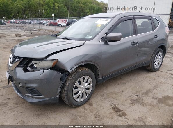 KNMAT2MV7GP617796 2016 NISSAN ROGUE Gray წინა მარცხენა ხედი სამი მეოთხედიდან