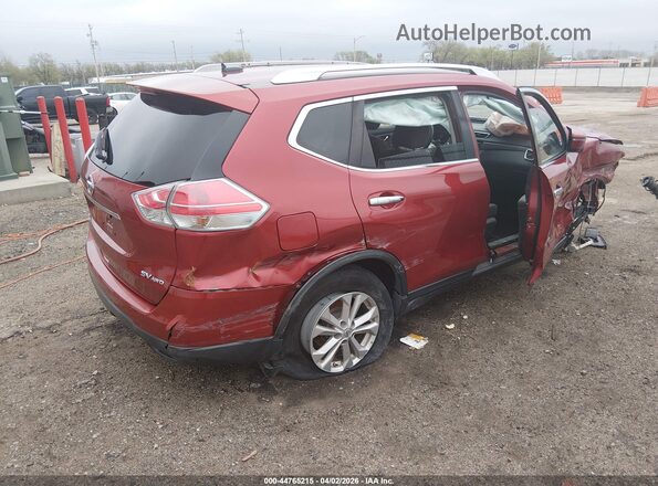 KNMAT2MV7GP663791 2016 NISSAN ROGUE Red Tył prawy