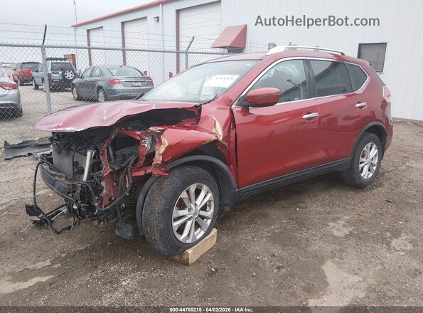 KNMAT2MV7GP663791 2016 NISSAN ROGUE Red Przód lewy