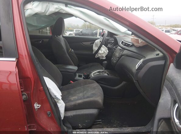 KNMAT2MV7GP663791 2016 NISSAN ROGUE Red Widok wnętrza z przodu