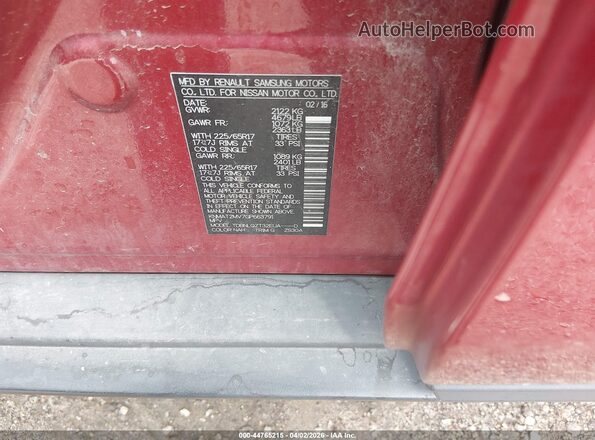 KNMAT2MV7GP663791 2016 NISSAN ROGUE Red Widok komory silnika