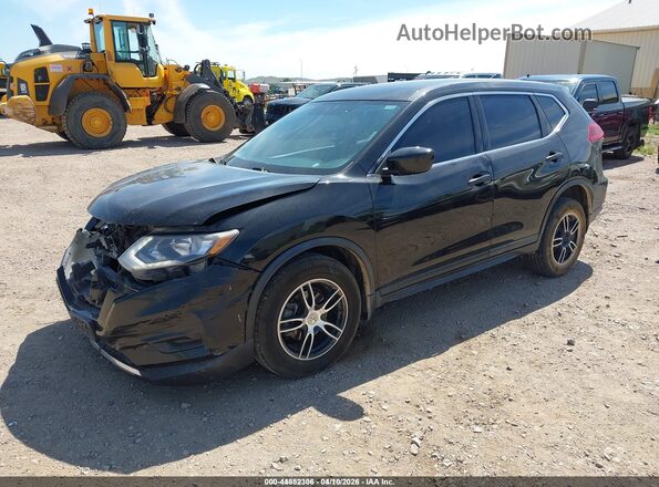 KNMAT2MV9JP573940 2018 NISSAN ROGUE Black წინა მარცხენა ხედი სამი მეოთხედიდან