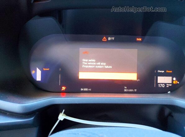 LPSED3KAXML017239 2021 POLESTAR 2 Синий Вид щитка приборов