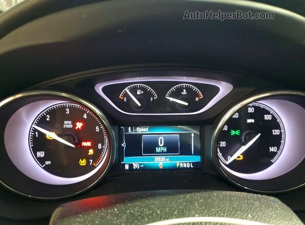 LRBFX2SA3KD121607 2019 BUICK ENVISION Красный Вид щитка приборов
