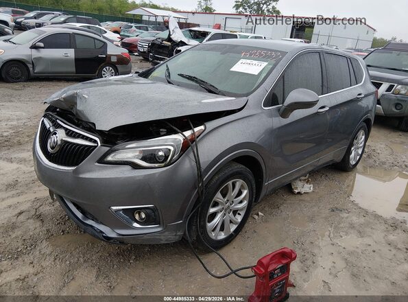 LRBFXBSAXKD121104 2019 BUICK ENVISION Gray წინა მარცხენა ხედი სამი მეოთხედიდან