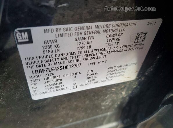 LRBFZLE42SD012707 2025 BUICK ENVISION Black Engine compartment view