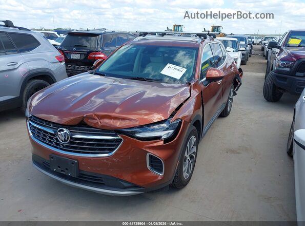 LRBFZNR43MD061875 2021 BUICK ENVISION Orange Առջևի ձախ երեք քառորդ տեսարան