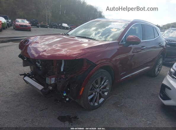LRBFZSR43ND066672 2022 BUICK ENVISION Maroon წინა მარცხენა ხედი სამი მეოთხედიდან