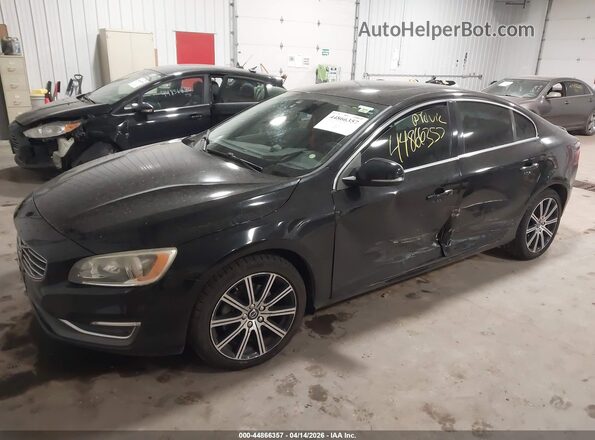 LYV402FK0GB095968 2016 VOLVO S60 INSCRIPTION Black წინა მარცხენა ხედი სამი მეოთხედიდან