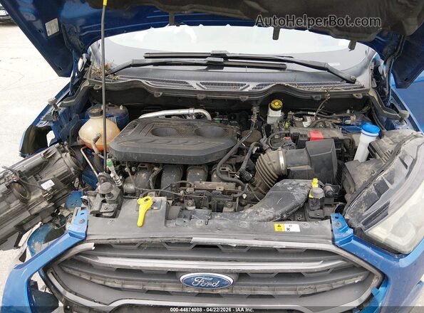 MAJ6P1CL9JC166931 2018 FORD ECOSPORT Blue Rear view