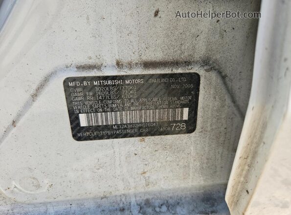 ML32A3HJ2HH016043 2017 MITSUBISHI MIRAGE White Engine compartment view