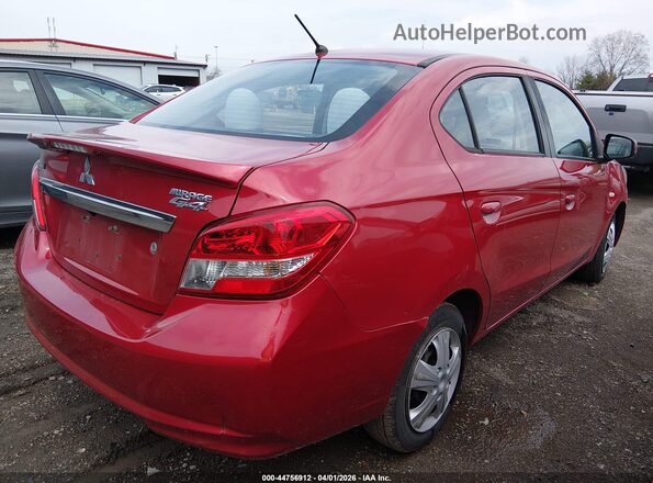 ML32F3FJ3HHF10872 2017 MITSUBISHI MIRAGE G4 Red Задня права чверть