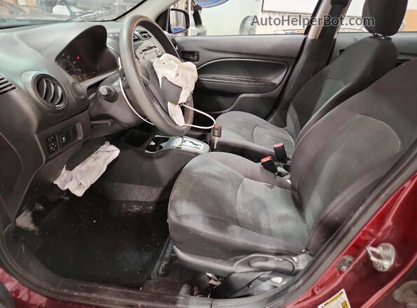 ML32F3FJ9HHF05255 2017 MITSUBISHI MIRAGE Burgundy Widok wnętrza z przodu