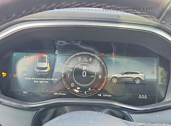 SADCJ2EX4MA674023 2021 JAGUAR F-PACE Черный Вид щитка приборов
