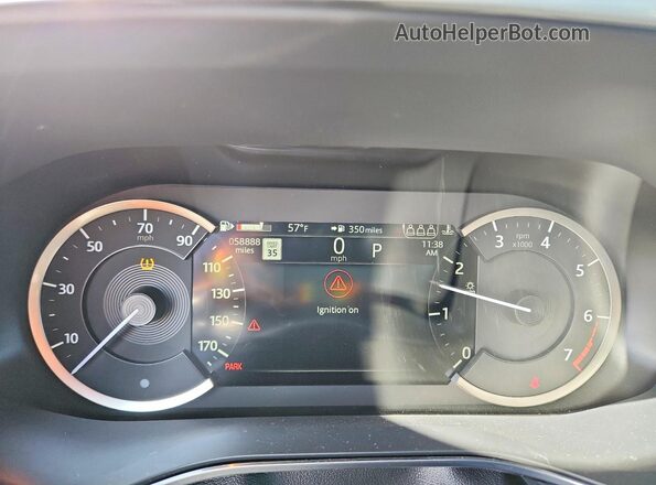 SADCJ2EX5NA701537 2022 JAGUAR F-PACE Black Вид щитка приладів