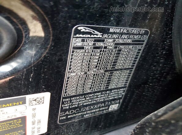SADCJ2EXXPA713041 2023 JAGUAR F-PACE Black Vista interior de 360 grados